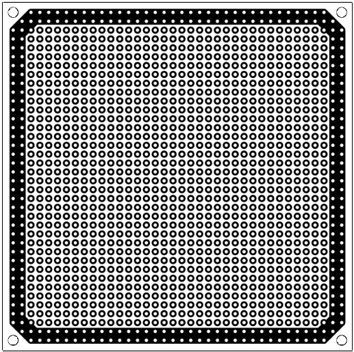 ユニバーサル基板 GNDパターン付き 両面・薄板 (100×100mm)