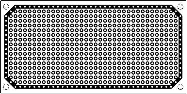 ユニバーサル基板 GNDパターン付き 両面・薄板 (50×100mm)